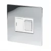 LAP 13A Switched Fused Spur Polished Chrome with White Inserts -Chrome Switches & Sockets Sales 31990 P