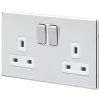 MK Aspect 13A 2-Gang DP Switched Plug Socket Polished Chrome with White Inserts 1 MK Aspect 13A 2-Gang DP Switched Plug Socket Polished Chrome with White Inserts -Chrome Switches & Sockets Sales 320FF P