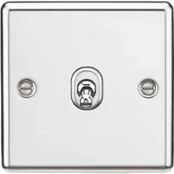 Knightsbridge CLTOG12PC 10AX 1-Gang Intermediate Switch Polished Chrome with Colour-Matched Inserts
