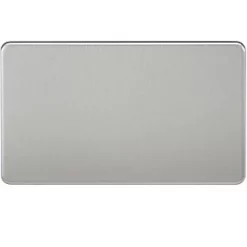 Knightsbridge SF8360BC 2-Gang Blanking Plate Brushed Chrome