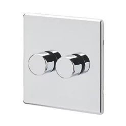 MK Aspect 2-Gang 2-Way Dimmer Switch Polished Chrome