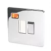 Crabtree Platinum 13A Switched Fused Spur with Neon Polished Chrome with White Inserts -Chrome Switches & Sockets Sales 3351H P