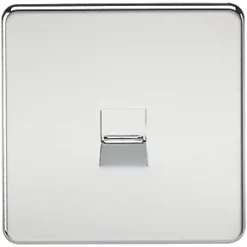 Knightsbridge SF7400PC Slave Telephone Socket Polished Chrome