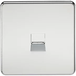 Knightsbridge SF7400PC Slave Telephone Socket Polished Chrome 3 Knightsbridge SF7400PC Slave Telephone Socket Polished Chrome