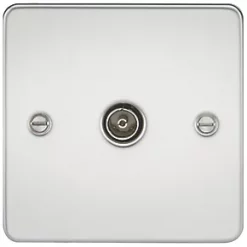 Knightsbridge FP0100PC Coaxial TV Socket Polished Chrome
