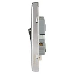 Schneider Electric Lisse Deco 20AX 1-Gang DP Control Switch Polished Chrome with LED with White Inserts -Chrome Switches & Sockets Sales 356FF A2