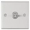 Knightsbridge CSTOG1BC 10AX 1-Gang 2-Way Light Switch Brushed Chrome -Chrome Switches & Sockets Sales 357TX P
