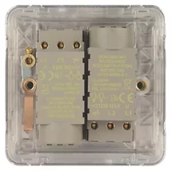 Schneider Electric Lisse Deco 2-Gang 2-Way Dimmer Switch Polished Chrome -Chrome Switches & Sockets Sales 359FF A3