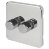 Schneider Electric Lisse Deco 2-Gang 2-Way Dimmer Switch Polished Chrome -Chrome Switches & Sockets Sales 359FF P