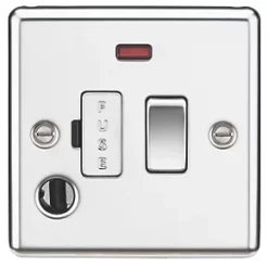 Knightsbridge CL63FPC 13A Switched Fused Spur & Flex Outlet with LED Polished Chrome