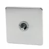 Crabtree Platinum 10AX 1-Gang 2-Way Toggle Switch Satin Chrome -Chrome Switches & Sockets Sales 37703 P