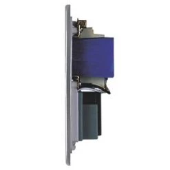 Schneider Electric Ultimate Low Profile 2-Gang Dual Voltage Shaver Socket 115 / 230V Polished Chrome with White Inserts -Chrome Switches & Sockets Sales 3778J A2