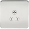 Knightsbridge SF5APCW 5A 1-Gang Unswitched Socket Polished Chrome with White Inserts -Chrome Switches & Sockets Sales 378TX P