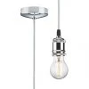 Knightsbridge 8271LPC 1.8m Vintage Long Pendant ES Polished Chrome -Chrome Switches & Sockets Sales 379VF P