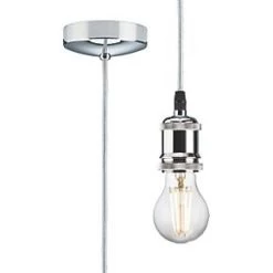 Knightsbridge 8271LPC 1.8m Vintage Long Pendant ES Polished Chrome