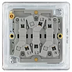 LAP 10A 1-Gang 3-Pole Fan Isolator Switch Polished Chrome -Chrome Switches & Sockets Sales 383KJ A3
