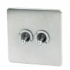 Crabtree Platinum 10AX 2-Gang 2-Way Toggle Switch Satin Chrome 1 Crabtree Platinum 10AX 2-Gang 2-Way Toggle Switch Satin Chrome -Chrome Switches & Sockets Sales 39944 P