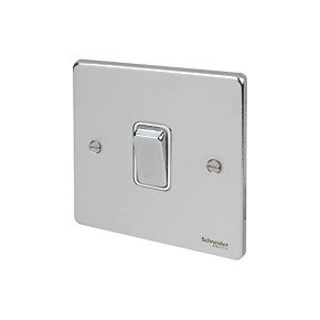 Schneider Electric Ultimate Low Profile 16AX 1-Gang 2-Way Light Switch Polished Chrome with White Inserts 3 Schneider Electric Ultimate Low Profile 16AX 1-Gang 2-Way Light Switch Polished Chrome with White Inserts