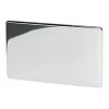 Crabtree Platinum 2-Gang Blanking Plate Polished Chrome -Chrome Switches & Sockets Sales 40560 P