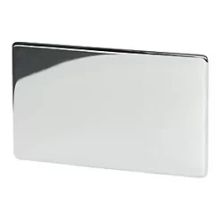 Crabtree Platinum 2-Gang Blanking Plate Polished Chrome