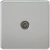 Knightsbridge SF0100BC Coaxial TV Socket Brushed Chrome