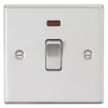Knightsbridge CS834NBC 20A 1-Gang DP Control Switch Brushed Chrome with LED -Chrome Switches & Sockets Sales 412TY P