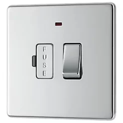 LAP 13A Switched Fused Spur with LED Polished Chrome