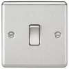 Knightsbridge CL2BC 10AX 1-Gang 2-Way Light Switch Brushed Chrome -Chrome Switches & Sockets Sales 424TX P