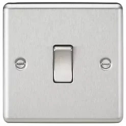 Knightsbridge CL2BC 10AX 1-Gang 2-Way Light Switch Brushed Chrome