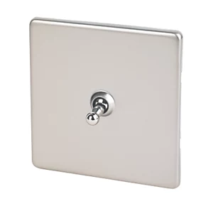Varilight 10AX 1-Gang 2-Way Toggle Switch Satin Chrome 3 Varilight 10AX 1-Gang 2-Way Toggle Switch Satin Chrome