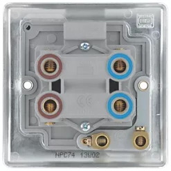 British General Nexus Metal 45A 1-Gang DP Cooker Switch Polished Chrome with LED -Chrome Switches & Sockets Sales 426FT A4
