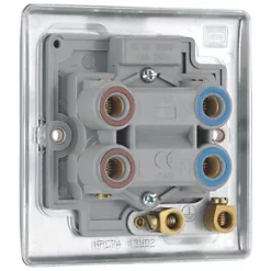 British General Nexus Metal 45A 1-Gang DP Cooker Switch Polished Chrome with LED -Chrome Switches & Sockets Sales 426FT A5