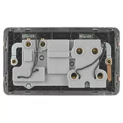 Schneider Electric Lisse Deco 45A 2-Gang DP Cooker Switch & 13A DP Switched Socket Polished Chrome with LED with Black Inserts 9 Schneider Electric Lisse Deco 45A 2-Gang DP Cooker Switch & 13A DP Switched Socket Polished Chrome with LED with Black Inserts -Chrome Switches & Sockets Sales 435FF A3