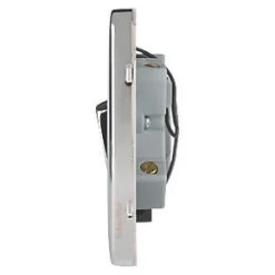 Schneider Electric Lisse Deco 13A Switched Fused Spur with LED Polished Chrome with Black Inserts -Chrome Switches & Sockets Sales 441FF A2