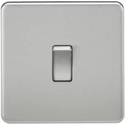 Knightsbridge SF1200BC 10AX 1-Gang Intermediate Switch Brushed Chrome