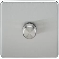 Knightsbridge SF2181BC 1-Gang 2-Way LED Dimmer Switch Brushed Chrome