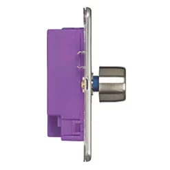 Knightsbridge SF2182BC 2-Gang 2-Way LED Dimmer Switch Brushed Chrome -Chrome Switches & Sockets Sales 447TY A2