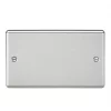 Knightsbridge CL86BC 2-Gang Blanking Plate Brushed Chrome -Chrome Switches & Sockets Sales 457TY P