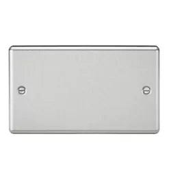 Knightsbridge CL86BC 2-Gang Blanking Plate Brushed Chrome