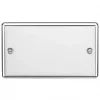 Knightsbridge CL86PC 2-Gang Blanking Plate Polished Chrome -Chrome Switches & Sockets Sales 459TY P