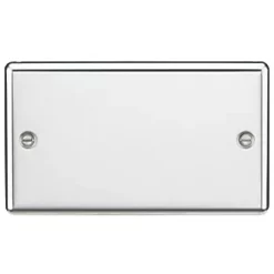 Knightsbridge CL86PC 2-Gang Blanking Plate Polished Chrome