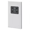 MK Aspect 2-Gang Dual Voltage Shaver Socket 115 / 230V Polished Chrome with Black Inserts -Chrome Switches & Sockets Sales 460FF P