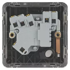 Schneider Electric Lisse Deco 13A Switched Fused Spur Polished Chrome with Black Inserts -Chrome Switches & Sockets Sales 461FF A3