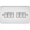 Knightsbridge FP4200PC 10AX 6-Gang 2-Way Light Switch Polished Chrome 1 Knightsbridge FP4200PC 10AX 6-Gang 2-Way Light Switch Polished Chrome -Chrome Switches & Sockets Sales 478VF P