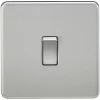 Knightsbridge SF2000BC 10AX 1-Gang 2-Way Light Switch Brushed Chrome 2 Knightsbridge SF2000BC 10AX 1-Gang 2-Way Light Switch Brushed Chrome -Chrome Switches & Sockets Sales 486TY P