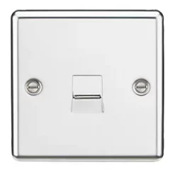 Knightsbridge CL74PC Slave Telephone Socket Polished Chrome