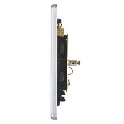 Schneider Electric Ultimate Low Profile Coaxial TV / FM Socket Brushed Chrome with Black Inserts -Chrome Switches & Sockets Sales 4932J A2