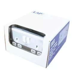 LAP 13A 2-Gang SP Switched Plug Socket Polished Chrome with White Inserts 5 Pack 10 LAP 13A 2-Gang SP Switched Plug Socket Polished Chrome with White Inserts 5 Pack -Chrome Switches & Sockets Sales 4956C A4