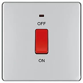 LAP 45A 1-Gang DP Cooker Switch Polished Chrome with LED 4 LAP 45A 1-Gang DP Cooker Switch Polished Chrome with LED - Image 2