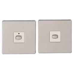 Energenie 1-Gang 2-Way LED Master & Slave Dimmer Switch Set Polished Chrome